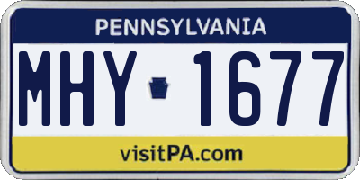 PA license plate MHY1677