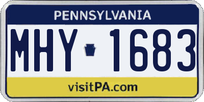 PA license plate MHY1683