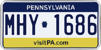 PA license plate MHY1686