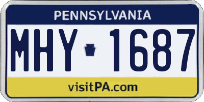 PA license plate MHY1687