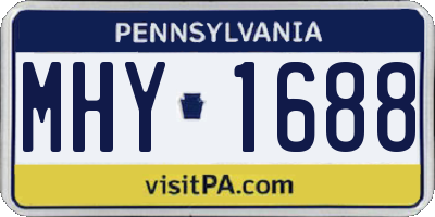 PA license plate MHY1688