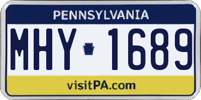 PA license plate MHY1689