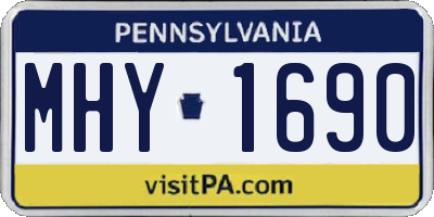 PA license plate MHY1690