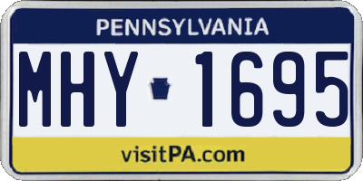 PA license plate MHY1695