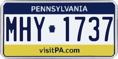PA license plate MHY1737