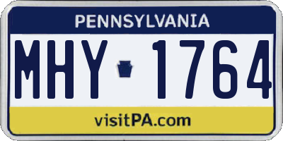 PA license plate MHY1764