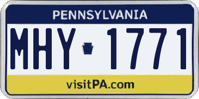 PA license plate MHY1771