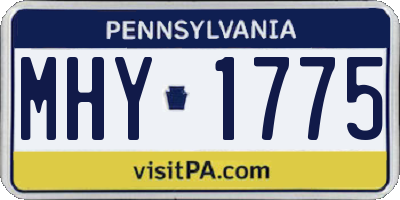 PA license plate MHY1775