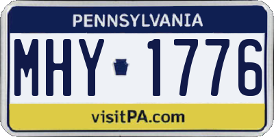 PA license plate MHY1776