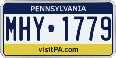 PA license plate MHY1779