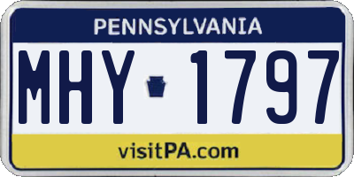 PA license plate MHY1797