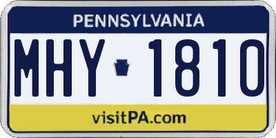 PA license plate MHY1810