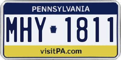PA license plate MHY1811