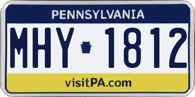 PA license plate MHY1812