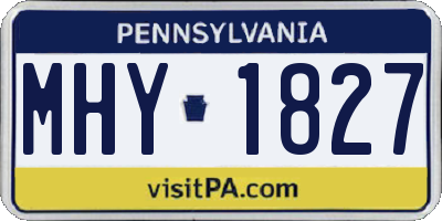 PA license plate MHY1827