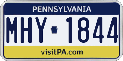 PA license plate MHY1844