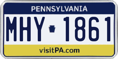 PA license plate MHY1861