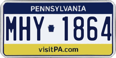 PA license plate MHY1864