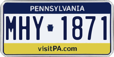PA license plate MHY1871