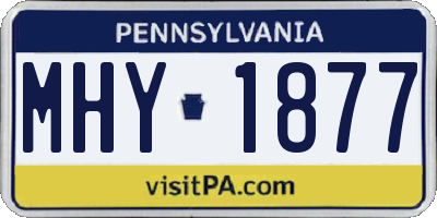 PA license plate MHY1877