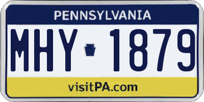 PA license plate MHY1879