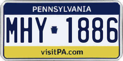 PA license plate MHY1886