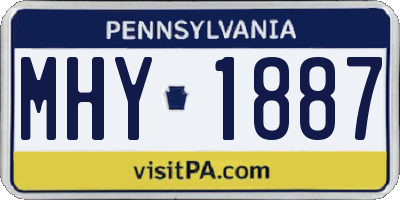 PA license plate MHY1887