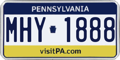 PA license plate MHY1888
