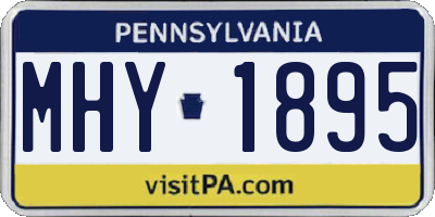 PA license plate MHY1895