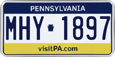 PA license plate MHY1897
