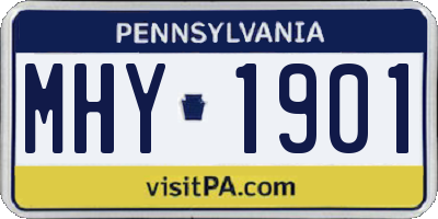 PA license plate MHY1901