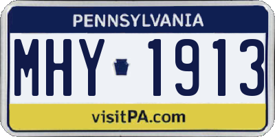 PA license plate MHY1913