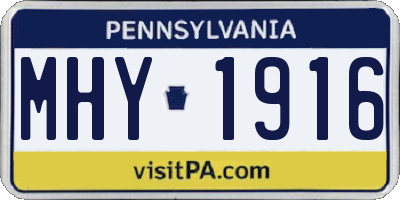 PA license plate MHY1916
