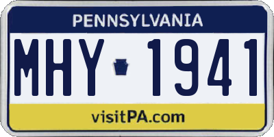 PA license plate MHY1941