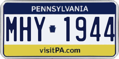 PA license plate MHY1944