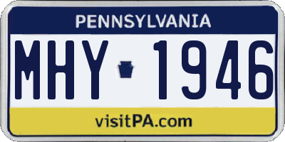 PA license plate MHY1946