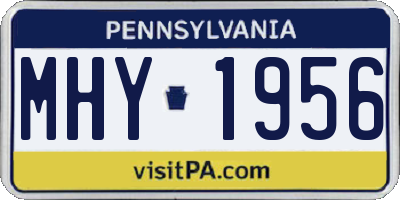 PA license plate MHY1956