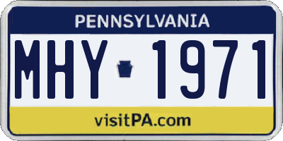 PA license plate MHY1971