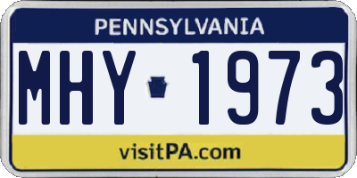 PA license plate MHY1973