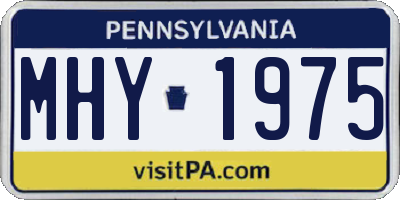 PA license plate MHY1975