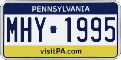 PA license plate MHY1995