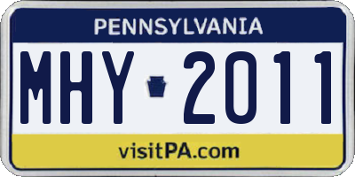 PA license plate MHY2011