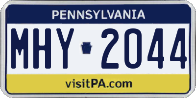 PA license plate MHY2044