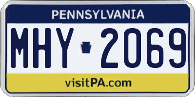 PA license plate MHY2069