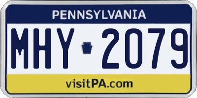 PA license plate MHY2079