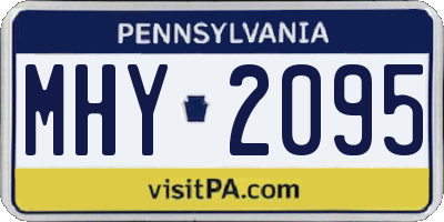 PA license plate MHY2095
