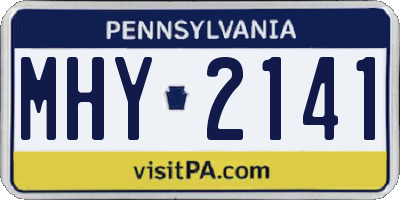 PA license plate MHY2141