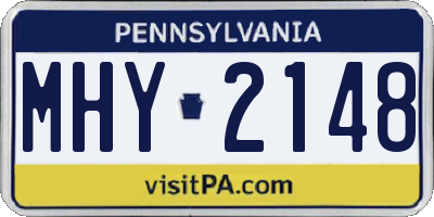 PA license plate MHY2148