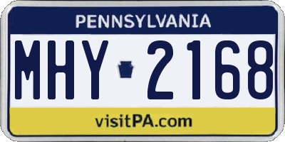 PA license plate MHY2168