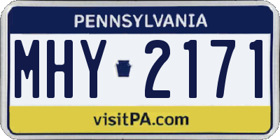 PA license plate MHY2171